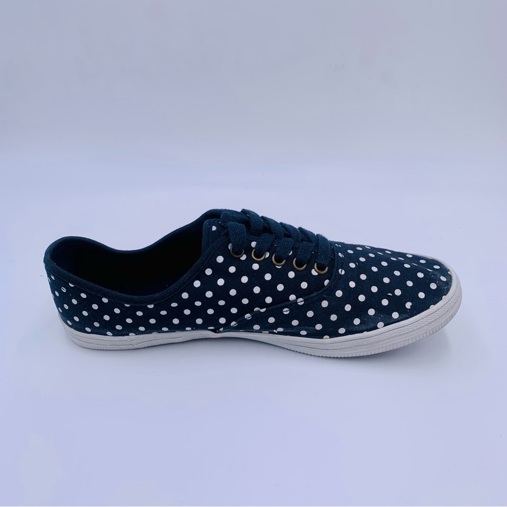 City Sneaks shoes Polka dot sneakers dark blue and white women size 8.5 - Picture 4 of 10